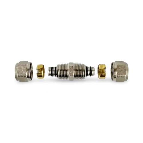 Image of Equal Straight Connector - 16mm Compression Fit for Plastic, Multilayer, Pex, Alu Pex, Pert Pipe (Pack of 1)