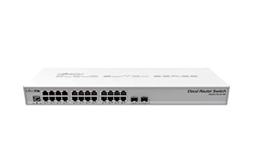 Image of Mikrotik CRS326-24G-2S+RM 24 Port Gigabit Ethernet Switch with 2 SFP+ Ports, Dual Boot RouterOS/SwOS, Managed, Metal Case, Compatible with Desktop/Laptop/Printer