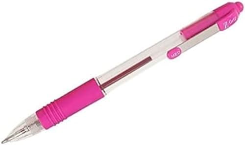 Image of Zebra Pen Z Grip Pink Pens Ballpoint, Smooth & Comfortable Ballpoint Pens with Pocket Clip, Retractable Ballpoint Pens with Pink Ink, Reliable Biro Pens Multipack for Everyday Use - Medium Point, 12pk
