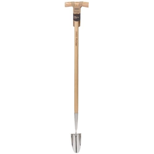 Image of Draper Heritage 99032 Stainless Steel Trowel With Ash Long Handle, Brown