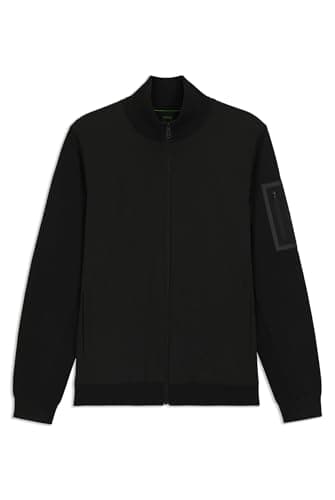 Image of BOSS K_Momentum-x Hy Men's Knitted Jacket, black, M