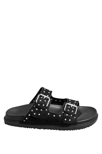 Image of Yours - Studded Buckle Strap Sandals In Extra Wide Eee Fit - Women's