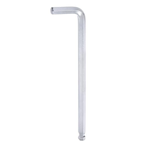 Image of sourcing map Ball End Hex Key Wrench 12mm L-Shape Extra Long Arm Hexagon Metric Wrenches Chrome Vanadium Steel Repairing Tool for Home Repair, Silver Tone