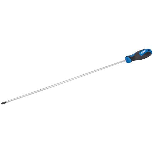 Image of Draper 69472 PZ Type No.2 Tip Screwdriver with Soft Grip Handle, 450 mm Blade Length, Blue