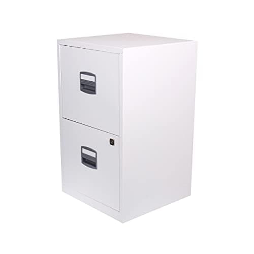 Image of Bisley 2 Drawer Locking A4 Filing Cabinet Pfa2 - White