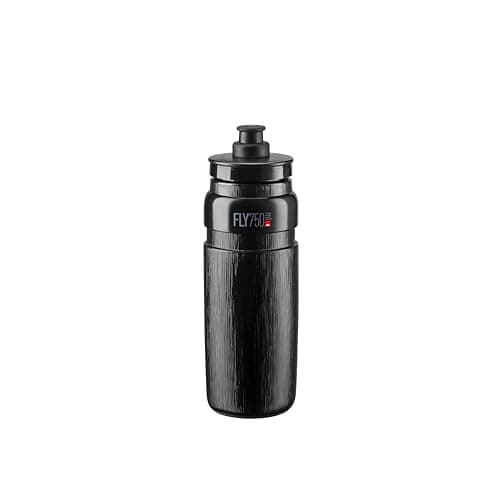Image of ELITE Fly Tex Water Bottle Black – Insulated Cycling Bottle with Thermal Protection – Lightweight & BPA-Free – 750ml – For Road Bike, MTB & Gravel Cycling