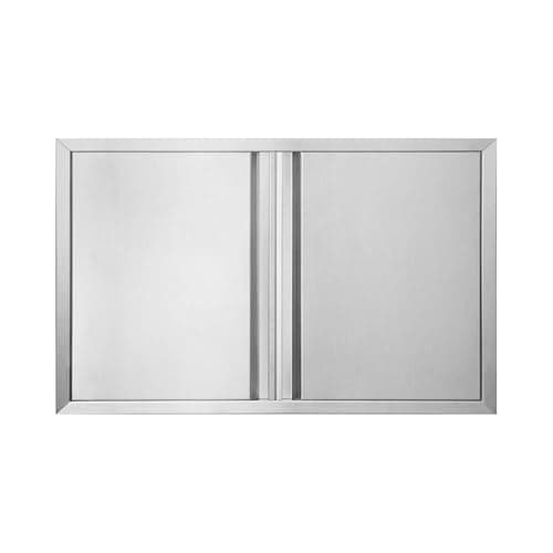 Image of BI-DTOOL Outdoor Kitchen Double Doors 30" W X 21" H BBQ Access Door Thickened 304 Brushed Stainless Steel Doors for Indoor/Outdoor Kitchen Outdoor Cabinet Barbeque Grill or BBQ Island