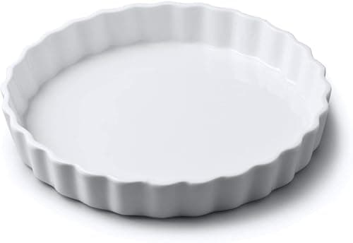 Image of WM Bartleet & Sons - Traditional Porcelain Round Flan Dish, (19cm) – Premium Quiche and Tart Baking Dish - Made from 100% Porcelain – Classic Smooth Glazed Finish