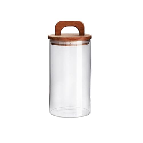 Image of soulnioi Petal Glass Jar Sealed Tea Jar Food Grade Large Capacity Sugar Jar Striped Storage Jar Round Glass Jar 28117 (1200ML)