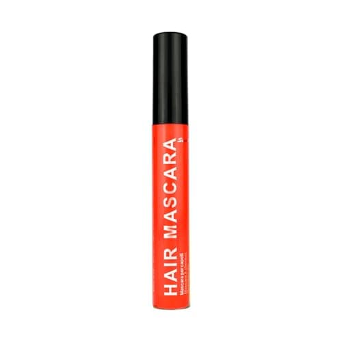 Image of UV neon hair mascara Red, uv reactive wash out temporary hair colour with wand applicator