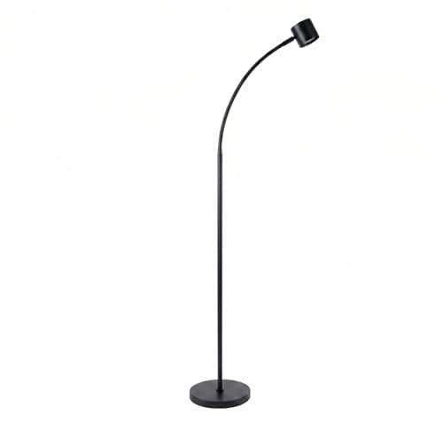 Image of Mornington Studio Clarity Floor Standing Reading Light, Full Spectrum LED, CRI 98+, 4000K Natural White, Dimmable, Adjustable Gooseneck, for Reading, Crafting & Embroidery, 154cm (Black)