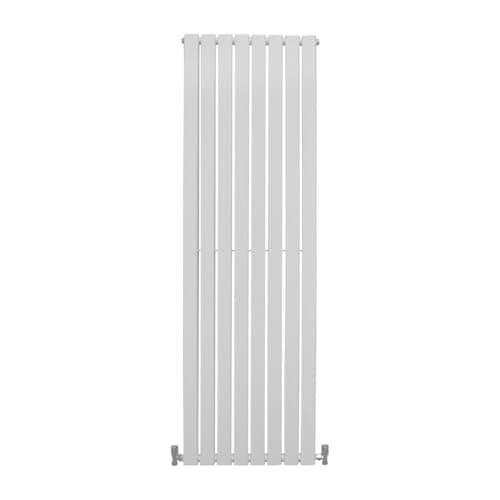 Image of Designer Radiators 180 x 56cm Flat Panel Modern Central Heating Gloss White Vertical Column Double Panel Wall Mounted Slimline Kitchen Living Room Bathroom Commercial Cleaning Brush & Fixing Kit