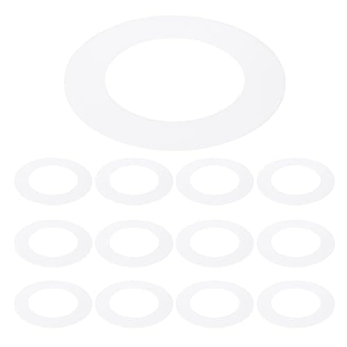 Image of PATIKIL 2.8" ID 4.5" OD Plastic Trim Ring, 12 Pcs Ceiling Light Goof Rings Matte Circular Light Cover Lighting Fixture for Ceiling Wall Recessed Can Downlights, Translucent Matte White