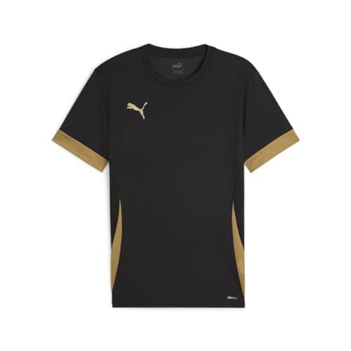 Image of PUMA Unisex Teamgoal Matchday Jersey Jr Football Shirt, Puma Black-puma Gold-Matte Gold, 152 EU