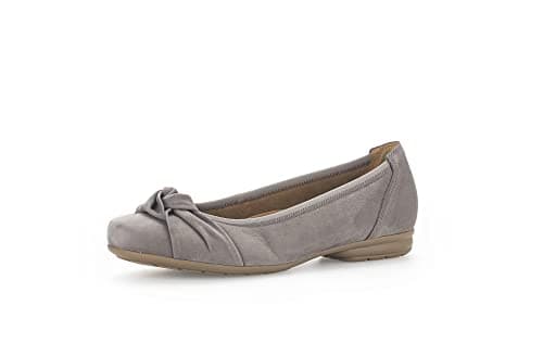 Image of Gabor Women's Ashlene Ballet Flats, Brown Dark Brown Nubuck, 7.5 UK