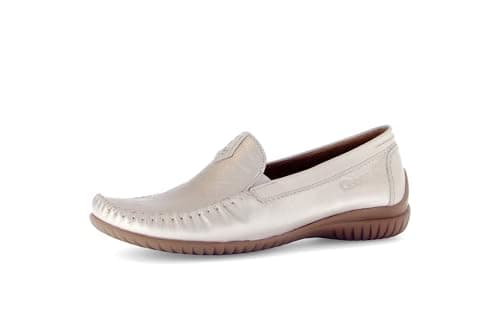 Image of Gabor California | Puder/Muschel Leather | Womens Slip On Moccasin Shoes UK 5 Puder/Muschel