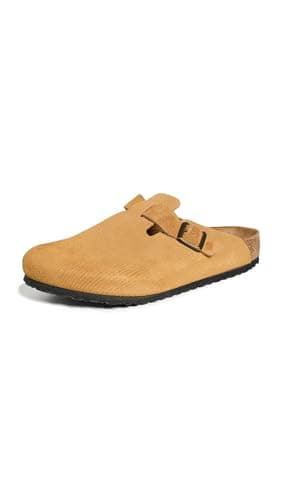 Image of Birkenstock Men's Boston Corduroy Clogs, Cork Brown, 8 Medium US