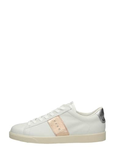 Image of ECCO Women's Street Lite W Trainers Sneaker, White Hammered Bronze Pure White Silver, 8 UK