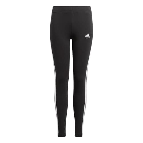 Image of adidas Girls Essentials 3 Stripes Leggings Black/White 15-16 Years