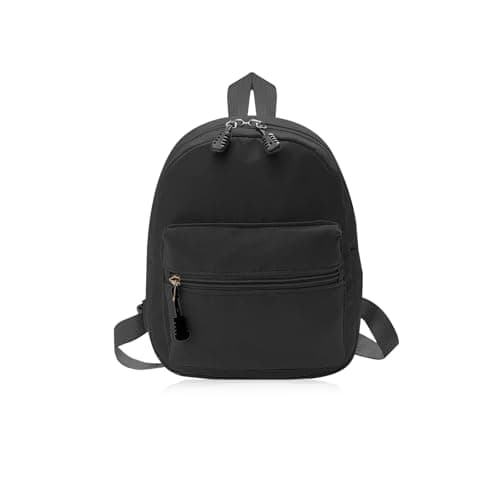 Image of WisePoint Mini Backpacks for Women, Fashion So Lightweight Nylon Small Shoulder Backpack with Front Pocket, 2.5 L Casual Ladies Small Backpack for Daily Use, Traveling, Dating (black)