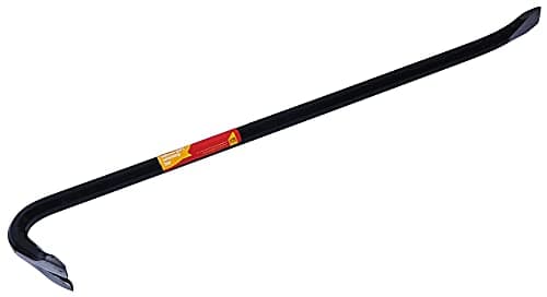 Image of Amtech Wrecking Bar for Framing & Crate Opening, Drop-Forged Steel with Chisel & Swan-Neck Ends, Strong Leverage with Durable Build, 24"