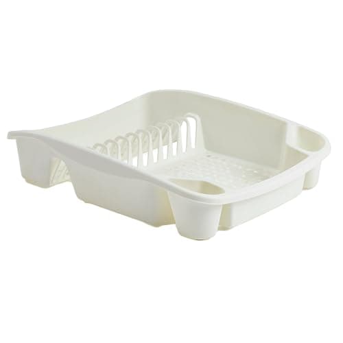 Image of Whitefurze Dish Drainer, Plastic, Cream, Large