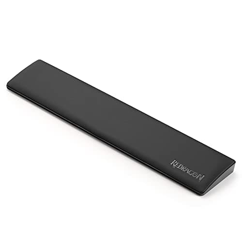 Image of Redragon P036 Meteor M Computer Keyboard Wrist Rest Pad, Ergonomic Soft Memory Foam Wrist Rest w/Anti-Slip Rubber Base, 80% 87 Keys TKL Size 14.13 x 2.87 in, 0.78 inch (20mm) Height, Black