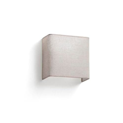 Image of Faro Otton Square Linen Wall Lamp