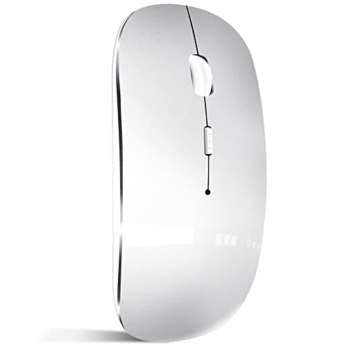 Image of QYFP Bluetooth Mouse, Rechargeable Wireless Mouse for MacBook Pro/Air/iPad/Laptop/PC/Mac/Computer, Silver