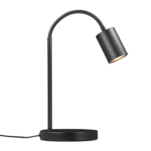 Image of Nordlux Explore Indoor Table Lamp Black Metal GU10 Gooseneck - Living Room, Bedroom, Bedside Mains Powered, IP20