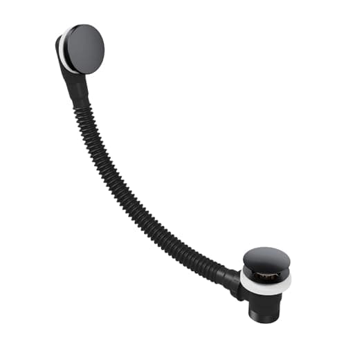 Image of Flode Easy Clean Push Button Pop Up Bath Waste & Overflow (Matt Black)
