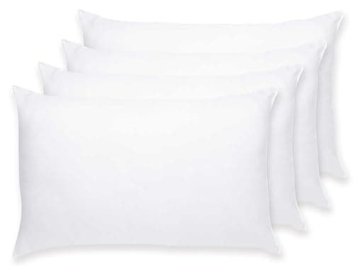Image of Rayyan Linen 4 Pack Pillow Cases 100% Egyptian Cotton 200 Thread Counts 50 x 75 cm (White)