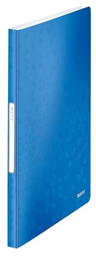 Image of Leitz A4 Display Book, 40 Pockets, 80 Sheet Capacity, Transparent Pockets, Metallic Blue, WOW Range, 46320036