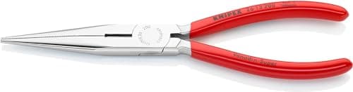 Image of KNIPEX Snipe Nose Side Cutting Pliers (Stork Beak Pliers) Chrome-Plated with Plastic Coating 200 mm, 26 13 200