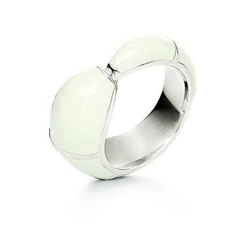 Image of Folli Follie Women's Stainless Steel Ring, White, Size 14 (3R0F069W)