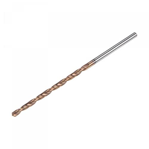 Image of sourcing map Twist Drill Bit, 3.5mm Jobber Drill Bit Nanoscale Titanium Coated K35 Tungsten Carbide Straight Shank 100mm Length for Drilling Stainless Steel Alloy Steel