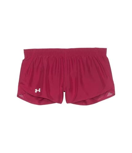 Image of Under Armour Girls' Warmup Bottoms Girls' HeatGear® Armour, Printed Ankle Crop, (681) Shaded Fuchsia//Reflective, XS
