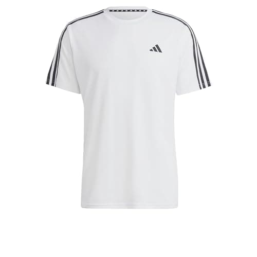 Image of adidas Men's Train Essentials 3-Stripes Training Tee, White/Black, M