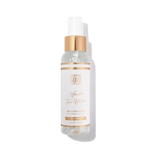 Image of Dripping Gold Water Medium/Dark Self Tanning Mist 100ml for Medium to Dark Skin Tones, Vegan Friendly