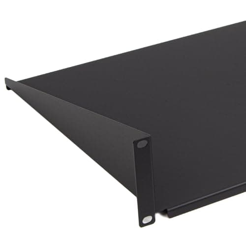 Image of kenable Fixed Cantilever Shelf 2U 350mm Deep Black 19 inch Data Cabinet Rack Mount for Non-Rackmount Equipment Single Pack