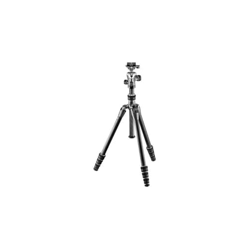 Image of Gitzo Traveler Tripod with Center Ball head - Super-compact, Foldable and Light, with short column included for ground level shoots - Series 0 - 4 sections - Carbon Fiber - GK0545T-82TQD