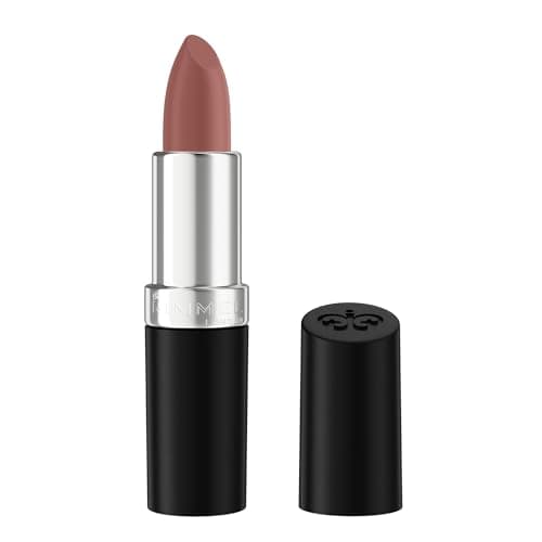 Image of Rimmel Lasting Finish Lipstick 320 Silky Beige, Creamy Satin Finish, Long Lasting 8 HR Wear, Comfortable Formula, Rich Pigment
