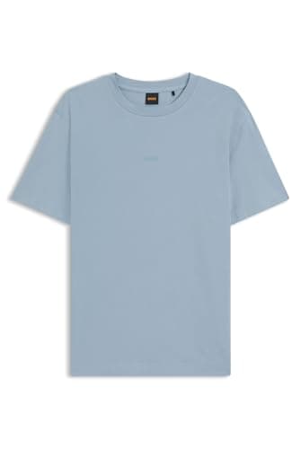 Image of BOSS Mens Oversized T-Shirt Short Sleeve Lifestyle Cotton Blue 458 XL