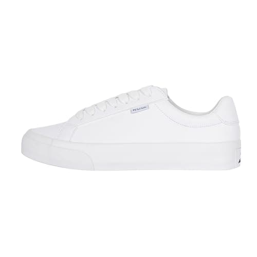Image of Paul Smith Leather Amos Trainers Colour : White, Size : 11UK/45EU