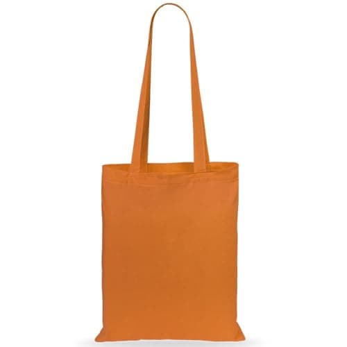 Image of eBuyGB Shopping Tote Shoulder Bag, 100% Cotton, Orange, 2.54 x 2.54 x 2.54 cm