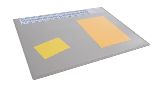 Image of Durable Desk Mat with Annual Calendar 65 x 50 cm, Non-Slip, Polypropylene,Made in Germany, Grey