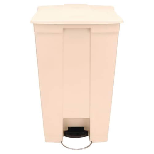 Image of Rubbermaid Commercial 23gal HDPE Step On Mobile Trash Can - Beige