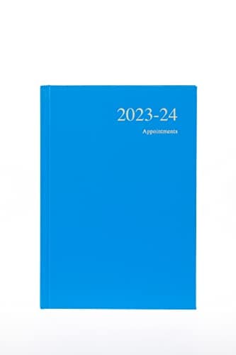 Image of Collins Essentials Academic 2023-24 A5 Day to A Page Mid Year Diary Planner (Appointments) School, College or University Term Journal - July 2023 to July 2024 - Light Blue- ESSA51M.65-2324