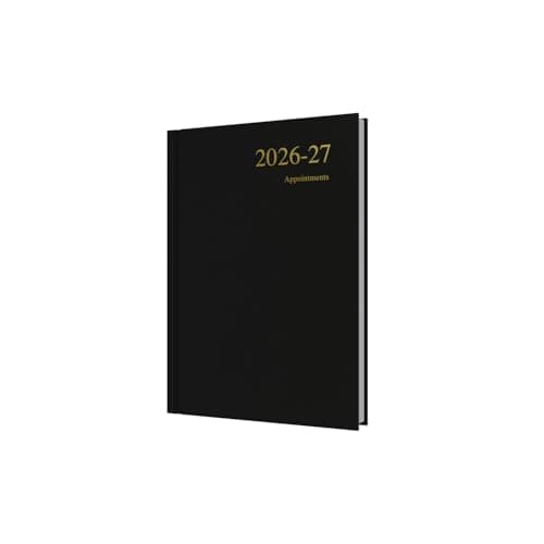 Image of 2026-2027 Mid/Academic Year Planner - 13 Month A5 Day-to-Page with Appointments - Collins Debden Essential Range Black (ESSA51M.99-2627)