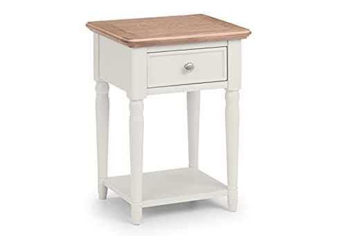 Image of Julian Bowen Provence 1 Drawer Lamp Table - Limed Oak/Grey Tables